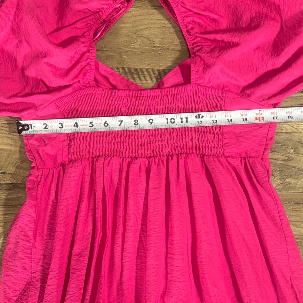 Nine West Pink Puff Sleeve Casual Dress - Size XL - Picture 11 of 12